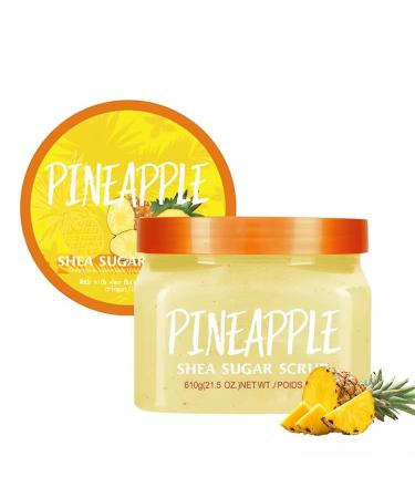 Pineapple Shea Sugar Body Scrub 21.5 oz Natural Exfoliating Scrub - Buy Online on GoSupps.com