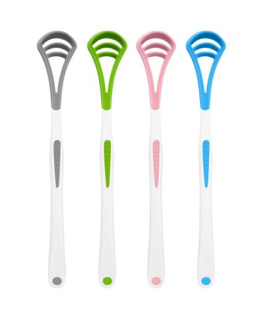 4 Pcs Tongue Scraper Cleaner Toungescrapper for Adults and Kids Reduce Bad Breath Maintain Oral Hygiene