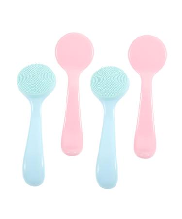 OHPHCALL 4pcs Face Brush Face Scrub Face Wash Brush Face Cleansing Brush Silicone Facial Cleansing Brush Facial Brush Facial Cleansing Brush Exfoliator Silica Gel Portable Scrubber