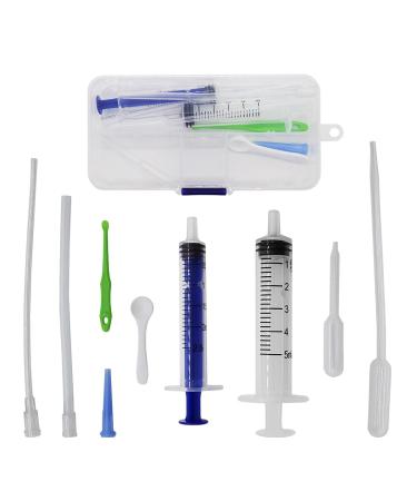 Baby Bird Gouldian Zebra Finch Canary Society Bird Pet Hand Rearing Feeding Syringes Crop Tubes (9Pcs)