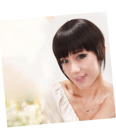 POPETPOP Piece Clip on Fringe Straight Flat Bangs Human Hair Extensions Bangs French Bangs Fringe Front Side Bangs Forehead Hair Extensions Wig with Bang Clip in Bangs Tassel Clip Air Bangs - Buy Online on GoSupps.com