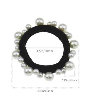 12 PCS Black Pearl Elastic Hair Bands Scrunchie Set for Women and Girls - Buy Online on GoSupps.com