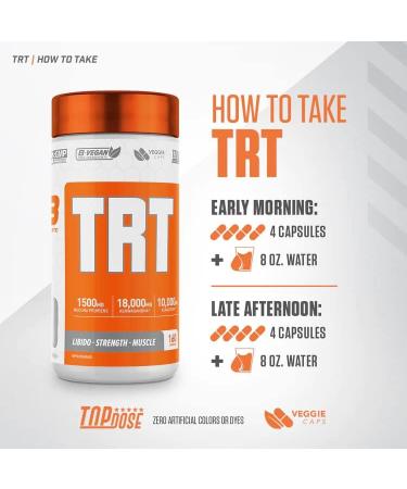 BALLISTIC SUPPS - TRT - TESTOSTERONE BOOSTER - 160 CAPSULES - 40 Servings - Muscle Building - Harder - Stronger - Faster - Buy Online on GoSupps.com