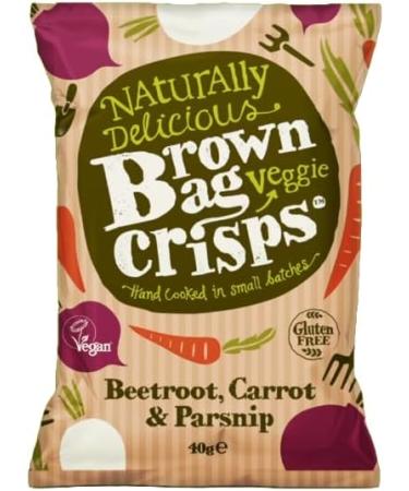 Brown Bag Oak Smoked Chilli Crisps and Beetroot Carrot & Parsnip Veg Crisps (2 Boxes) - Buy Online on GoSupps.com