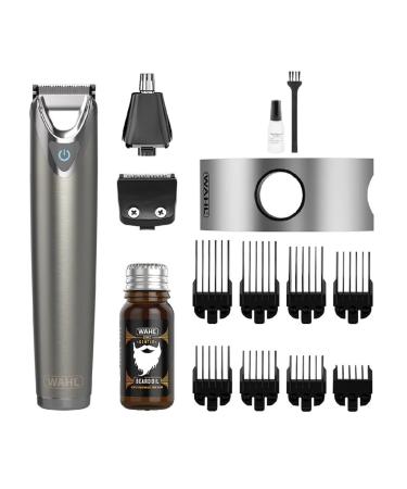Wahl Stainless Steel Face and Body Grooming Gift Set Beard Trimmers Men Beard Trimming Kit Men's Stubble Trimmers Body Trimmers Ear and Nose Trimming Male Grooming Set Stainless Steel Face and Body Grooming Gift Set Single