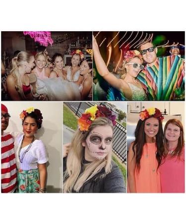 Mexican Flower Crown Headband Halloween Party Flower Headband Halloween Costume Cosplay Headpiece Hair Accessories - Buy Online on GoSupps.com