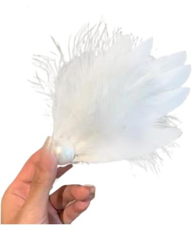 amangul Braids Hair Clip for Hot Girls White Feather Shape Hair Barrettes Ballet Dancing Ponytail Hair Barrettes for Teens Girls - Buy Online on GoSupps.com