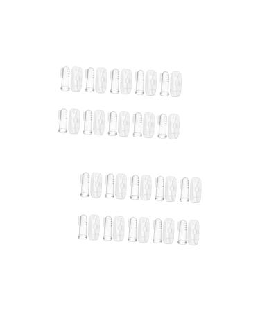 Minkissy 20 sentences fingerbrush fingerling infant toothbrush disposable toothbrush baby toothbrush baby toothbrush toothbrushes travel toothbrush tools for tooth cleaning mouth accessories for babies 1 piece (1 Pack) transparentx2stk