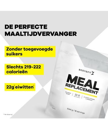 Body Fit Body & Fit Low Calorie Meal Replacement Meal Replacement Meal Shake Whey and Milk Protein Weight Loss Shake Strawberry 1044 grams 18 shakes - Buy Online on GoSupps.com