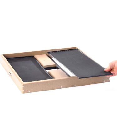 Birds Choice 4x4 Post-Mount Seed Catcher Platform - Recycled Pole Topper with Two Removable Seed Trays - Taupe - Buy Online on GoSupps.com