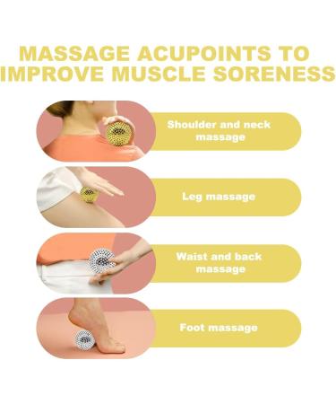 Fengyang Magnetic Acupressure Balls - 4 STK Igelball Massage for Stress Relief | Small Metal Hedgehog Balls in Gold & Silver - Buy Online on GoSupps.com