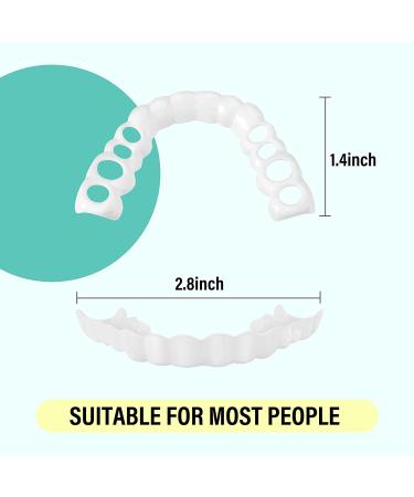 Fake Teeth Dental Veneers: 2 Packs for Upper and Lower Jaw - Men and Women, Protect Your Teeth for Confident Smile - 2 Pairs - Buy Online on GoSupps.com