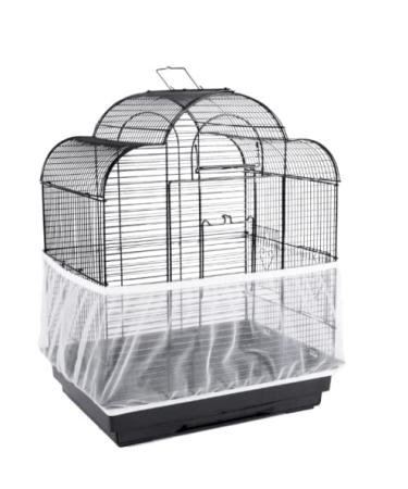 JKLBNM Bird Cage Net Stretchy Bird Seed Catcher Birdcage Skirt Nylon Mesh Guard for Birds Parrot Pet Not Included Birdcage L White L Large White