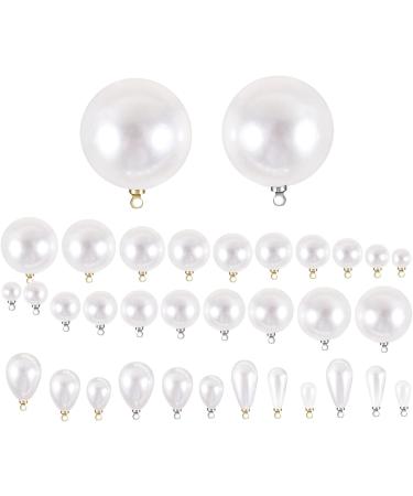 VILLCASE 300 Pcs Dangle Drop Charms Diy Charms Necklace Pendants Diy Pearl Charms Round Pearl Beads Pearl Teardrop Pendants Prime Jewelry Pendant Bracelet Charms Key Chain Abs Sheep Eye - Buy Online on GoSupps.com