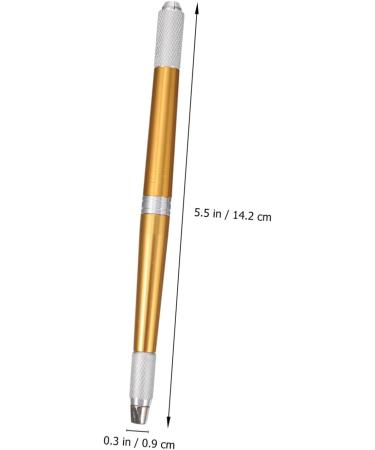 Didiseaon Makeup Aluminium Pencil Make Pen Manual Eyebrow Embroidered Supply Permanent Professional 14.2x0.9cm Golden - Buy Online on GoSupps.com