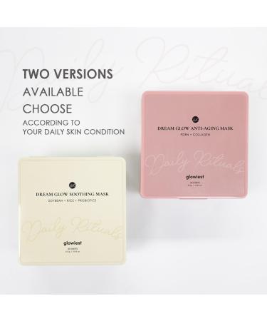 DREAM GLOW BEAUTY MASK | 30ea Korean Facial Skin Care | Soothing Sheet Mask with Soybean Rice Probiotics & Niacinamide | Deep Hydration with Multi-weight Hyaluronic Acids - Buy Online on GoSupps.com