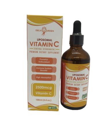 Delvix Garden Vitamin C Drops for Adults and Kids: Liposomal Vitamin C Liquid Drops 120 ml Premium and High Potency Liposomal Vitamin C Liquid Drops with Advanced Absorption Technology