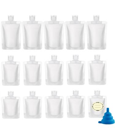 24 Pack Empty Plastic Slime Containers with Lids and Labels
