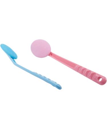 Shop 2 Pink & Blue Back Rubs & Massager Bath Brush - Easy Lotion Applicator Extra Long for Ultimate Body Care | International Shipping Available - Buy Online on GoSupps.com