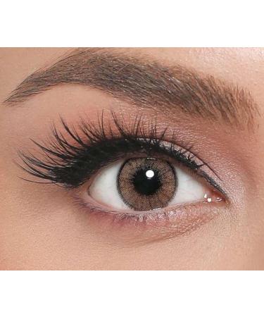 Iconic colored contact lenses hazel - strongly covering monthly lenses for 3 months in dark brown particularly natural result for all eyes - 1 pair ...