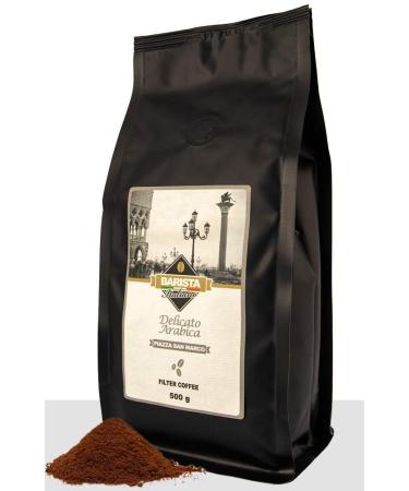 Barista Italiano Ground Coffee - 100% Finest Colombian Arabica (500g Filter Coffee)