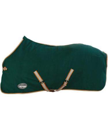 Marengos Economic Sweat Rug - Breathable Fleece Transport Blanket for Horses | Removable Cross Strap | 125cm | Fir Green - Buy Online on GoSupps.com