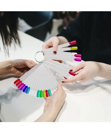 Pack of 100 Transparent Color Charts for Fingernails - Perfect Display for Artificial Nails & Color Cards - Buy Online on GoSupps.com