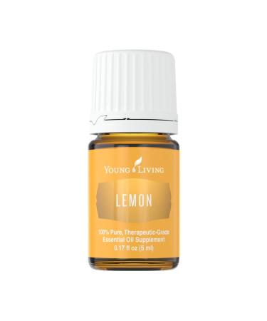 Lemon Essential Oil by Young Living | 5 ml | Fresh Citrus Aroma for Cleansing and Uplifting | Supports Immune & Circulatory Systems | Perfect for Diffusing and Cleaning