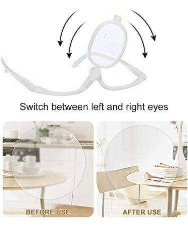 Buy Stylish Foldable Makeup Reading Glasses for Women - Presbyopia Visual Aid & Magnifying Silver Eyewear - Buy Online on GoSupps.com