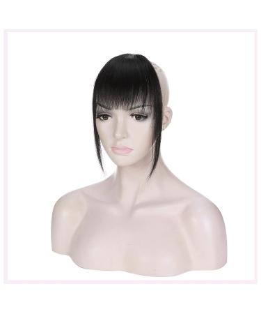 Buy Elailite Clip In Blunt Bangs | Remy Real Hair 14cm Pony & 26cm Side Fringe | #01 Black - International Shipping Available - Buy Online on GoSupps.com