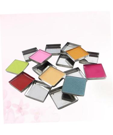 POPETPOP 56pcs Metal Pans for Eyeshadow Empty Pans for Eyeshadow Eye Shadow Iron Plate Eyeshadow Palette medium Silver - Buy Online on GoSupps.com
