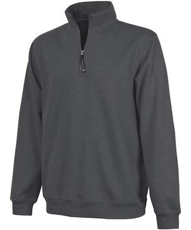 Charles River Apparel Men's Crosswind Quarter Zip Sweatshirt - X-Large Dark Charcoal - Buy Online on GoSupps.com
