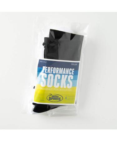 Half Cushioned Crew Basketball Socks - One Size Black | Supportive and Comfortable - Buy Online on GoSupps.com