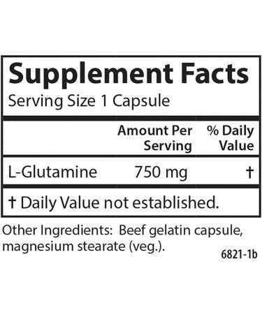 Carlson - L-Glutamine Free-Form Amino Acid 750 mg Muscle Tissue Production 90 Capsules - Buy Online on GoSupps.com