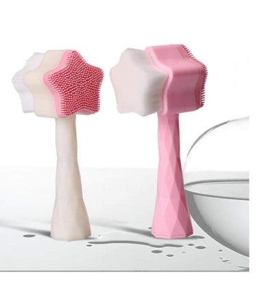 1PC Star-Art Silicone Double-Sided Blackhead & Facial Cleaning Brush - Deep Pore Cleanser & Gentle Peeling Tool for Men - Buy Online on GoSupps.com