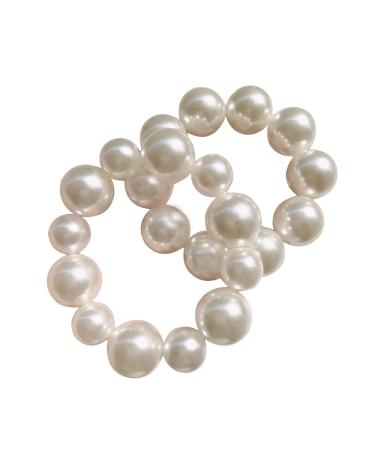 Csirnto 4-Piece Pearl Hair Tie Set - Spiral Elastic Hair Ropes for Women | Stylish Hair Scrunchies & Bands - Buy Online on GoSupps.com