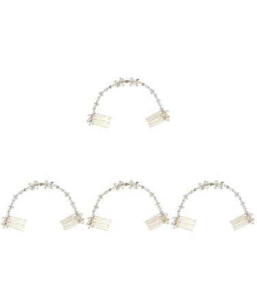 Beaupretty Accessories bridal wedding comb wedding hair accessories for brides tiaras for women french hair pin styling comb hair side combs vine European and American Zinc Alloy Comb