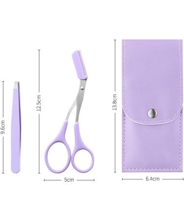 Classic Precision Slant Eyebrow Tweezer Eyebrow Scissors Hair Removal Tweezer with a Bag for Women and Men Professional Precision Tweezers for Eyebrows(Purple) - Buy Online on GoSupps.com