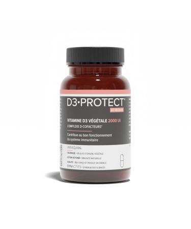 ARAGAN - Synactives - D3 Protect - Food Supplement Immunity - Strengthens the Immune System - Vitamin D3, Magnesium and Zinc - 60 capsules - 1 to 2 months taken - Made in France
