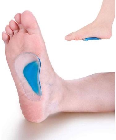 Pedimend Medicated Gel Flat Foot Arch Support Insoles - 2 Pairs (4PCS) | Plantar Fasciitis Relief, Fallen Arches, Neuroma Care | Shock Absorbers for Reduced Pain - Blue - Buy Online on GoSupps.com