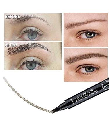 WUBLSYAN Microblading Tattoo Eyebrow Pen - Waterproof Gel Tint Pencil for Long Lasting Natural Brows - 4 Tips for Hair-Like Definition (4 PCS) - Buy Online on GoSupps.com