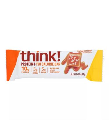 Think Thin Salted Caramel Protein Bar 1.41 oz | High Protein Snack | Low Sugar | Healthy On-the-Go Treat - International Shipping Available - Buy Online on GoSupps.com