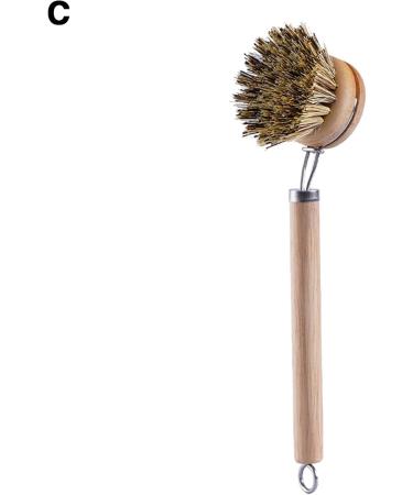 YOXIER Easy-to-use Dishwashing Brush Time-Saving Kitchen Cleaning Tool Pot with Long Wooden Handle Strong Decontamination Comfortable Grip Household Dish C - Buy Online on GoSupps.com