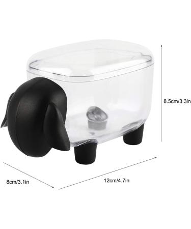 Sanon Cotton Swabs Storage Cute Black Cosmetics Organizer with Lid for Cotton Pads & Makeup Sponges - Buy Online on GoSupps.com