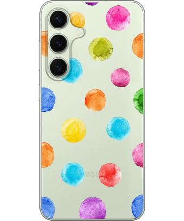 Blingy's for Samsung Galaxy S24 Plus Case Cute Polka Dot Design Colorful Sweet Candy Cartoon Style Transparent Soft TPU Protective Clear Case 6.7 Inch (Gumdrops) - Buy Online on GoSupps.com