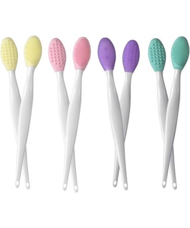 Silicone Lip Brush Double Sided Nose Scrubber Soft Manual Blackhead Cleaner 2PCS Lip Brush - Buy Online on GoSupps.com