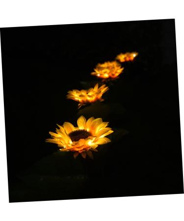3pcs Floral Decor Outdoor Decorative Lights LED Decor Outdoor Solar Garden Decor Solar Landscape Light Sunflower Lawn Lamp Solar LED Flower Light Solar LED Flowers Landscape Lamp (Assorted Color) - Buy Online on GoSupps.com