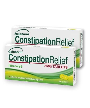 2 X 20 Tablets Constipation Relief | Overnight Relief from Constipation | 5mg Bisacodyl