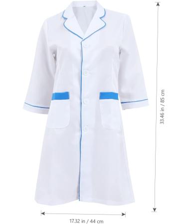 FRCOLOR Beautician Overalls White Work Shirts Hot Dyeing Work Clothes for Women Hairdressing Cape White Formal Dresses for Women Women's Formal Gown Salon Work Clothes Kimono Simple Nylon 85x44cm White - Buy Online on GoSupps.com