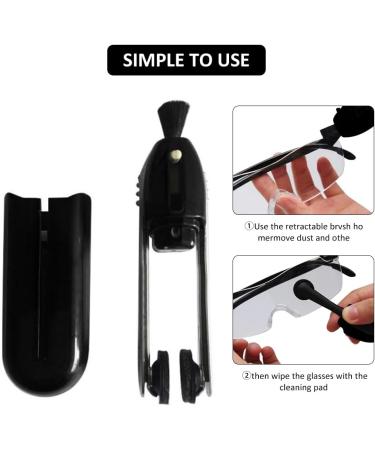 Portable Mini Glasses Cleaning Brush - Soft Cleaner Clip for Eyewear | International Shipping - Buy Online on GoSupps.com